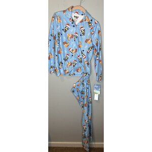 Bluey Pajama Set Medium 8/10 Blue Shirt And Pants New
